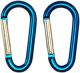 One Pair Round Alloy Carabiners Standard