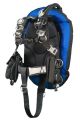 OMS Ocean Blue/Black 27Lb-12.5Kg Stainless Steel Comfort Harness III Performance Mono Signature Single Tank BC System S11718023