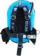 OMS Miami Blue/Black 27Lb-12.5Kg Stainless Steel Comfort Harness III Performance Mono Signature Single Tank BC System S11618028