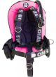OMS Pink/Black 27Lb-12.5Kg Stainless Steel Comfort Harness III Performance Mono Signature Single Tank BC System S11618010
