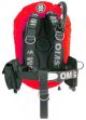 OMS Indian Red/Black 27Lb-12.5Kg Stainless Steel Comfort Harness III Performance Mono Signature Single Tank BC System S11618008