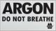OMS Inert Gas Do Not Breathe Sticker A16918034