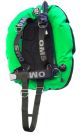 OMS Lizard Green/Black 45Lb-20Kg Aluminum SmartStream Twin Tank BC System with Performance Double Wing S11718006